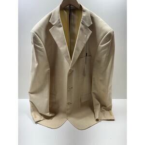 Fannelli Men’s Blazer Sports Coat Sz 48R/W42 Ivory Color Polyester Blend Office